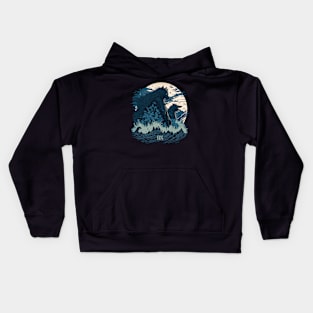 Wolves in the night Kids Hoodie